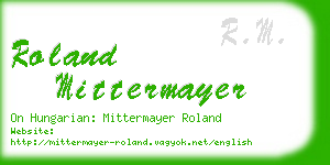 roland mittermayer business card